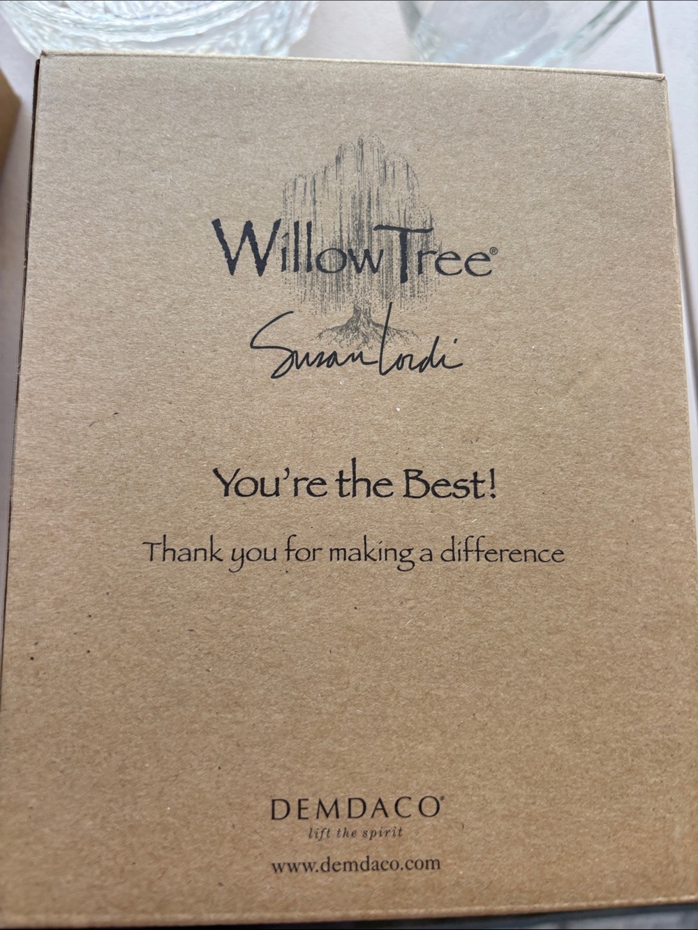 Demdaco Willow Tree 'You're the Best!' Kraft Gift Box - Brown, Black